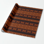 Tribal Brown & Black Pattern Geschenkpapier (Ungerollt)