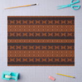 Tribal Brown & Black Pattern Seidenpapier (Basteln)