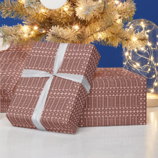 Tribal Brown Muster Geschenkpapier