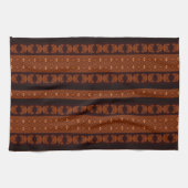 Tribal Brown Muster Geschirrtuch (Horizontal)