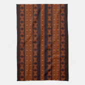 Tribal Brown Muster Geschirrtuch (Vertikal)