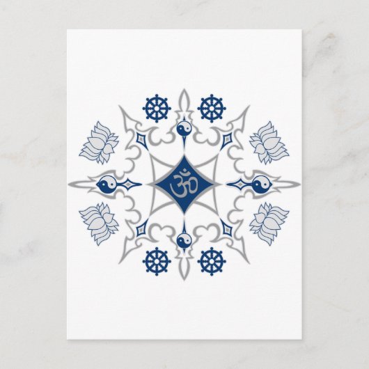 Tribal-buddhistische Symbole Postkarte (Vorderseite)