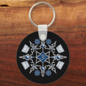 Tribal-buddhistische Symbole Schlüsselanhänger (Vorderseite)