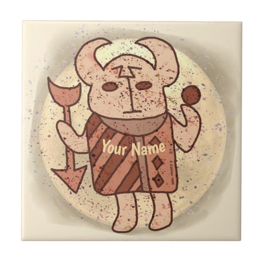 Tribal Bull Rune Fliese (Vorderseite)