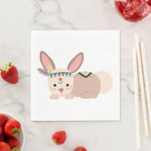 Tribal Bunny Napkin Serviette (Beispiel)