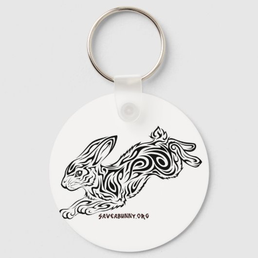 Tribal Bunny Schlüsselanhänger (Vorderseite)