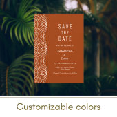 Tribal Burnt Orange Save the Date Einladung