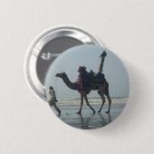 Tribal Camel Ride: Morgengrauen mit Sandstrand und Button (Vorne & Hinten)