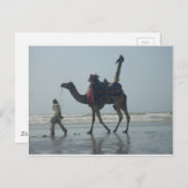 Tribal Camel Ride: Morgengrauen mit Sandstrand und Postkarte (Vorne/Hinten)