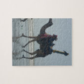 Tribal Camel Ride: Morgengrauen mit Sandstrand und Puzzle (Horizontal)