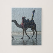 Tribal Camel Ride: Morgengrauen mit Sandstrand und Puzzle (Vertikal)