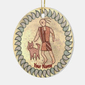 Tribal Cat Person ornament (Links)