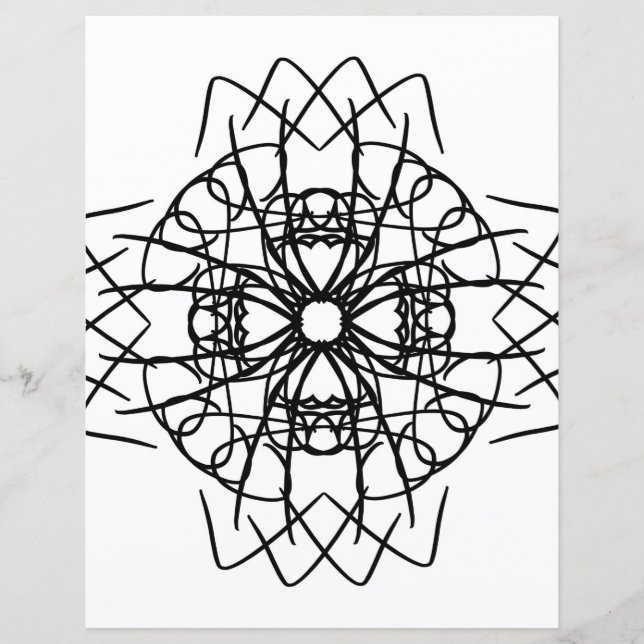 Tribal Celtic Blume Mandala Coloring Page (Vorderseite)