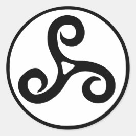 Tribal Celtic Spiral Round Sticker