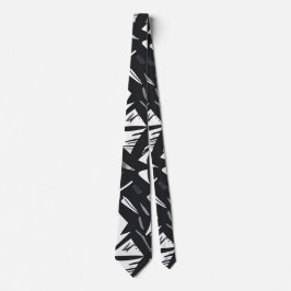 Tribal Chic Black & White Geometrie Abstrakte Kuns Krawatte