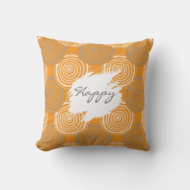 Tribal Circle Pattern Throw Pillow Kissen (Vorderseite)