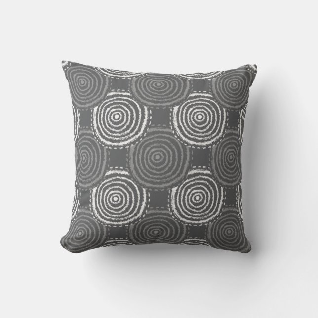 Tribal Circle Pattern Throw Pillow Kissen (Vorderseite)
