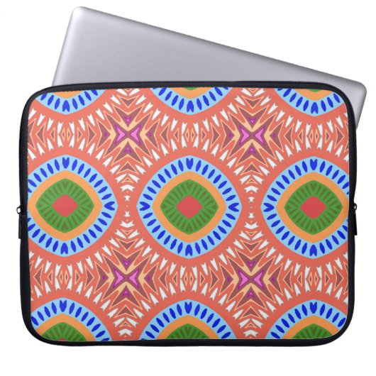 Tribal Circles Laptopschutzhülle (Vorderseite)