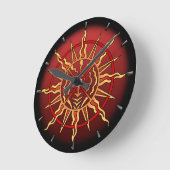 Tribal Clock Modern Native Sun Wall Clocks Decor Runde Wanduhr (Winkel)