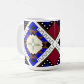 Tribal Coffee Tasse, Glück, Indianerzie Kaffeetasse (Vorderseite Links)
