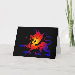 Tribal Color Dragon Greet Card II Karte