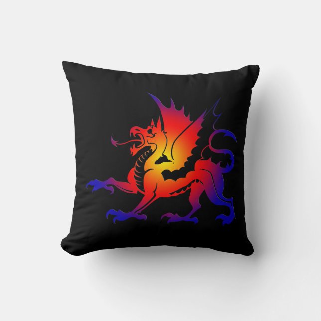 Tribal Color Dragon Throw Kissen II (Vorderseite)