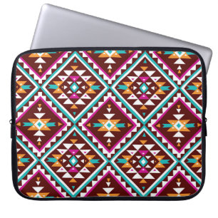 Tribal Colorful Geometry: Ethnische Vintage Schönh Laptopschutzhülle
