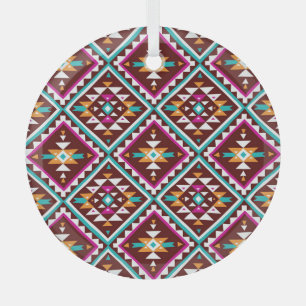 Tribal Colorful Geometry: Ethnische Vintage Schönh Ornament Aus Glas