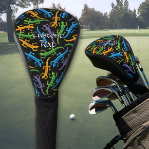 Tribal Colorful Lizards Muster Golf Head Cover Headcover