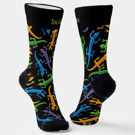 Tribal Colorful Lizards Muster Socken (Gewinkelt)