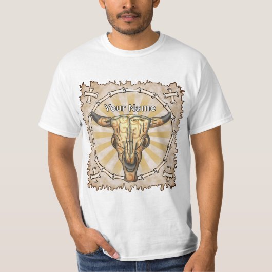 Tribal Cow Skull T-Shirt (Vorderseite)