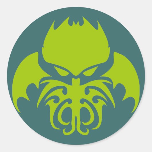 Tribal Cthulhu Runder Aufkleber (Vorderseite)