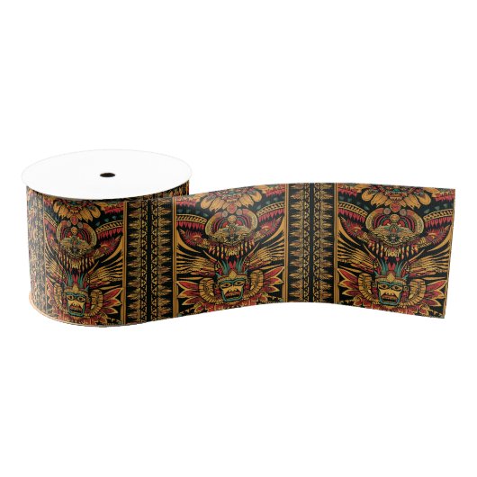 Tribal Cyan "Aztec Dream" Grosgrain Ribbon Spool Ripsband (Spule)