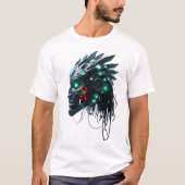 Tribal Cyborg Face Floats T-Shirt (Vorderseite)