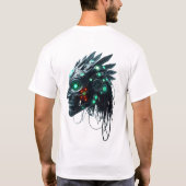Tribal Cyborg Face Floats T-Shirt (Rückseite)