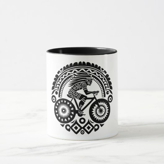 Tribal Cyclist Tasse (Zentrum)