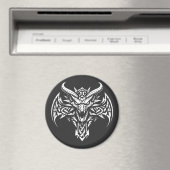 Tribal-Dämonenkopf-Grafik von BurnsInHell Magnet (In Situ (Geschirrspüler))