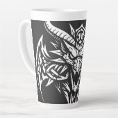 Tribal-Dämonenkopf-Grafik von BurnsInHell Milchtasse (Linke Ecke)