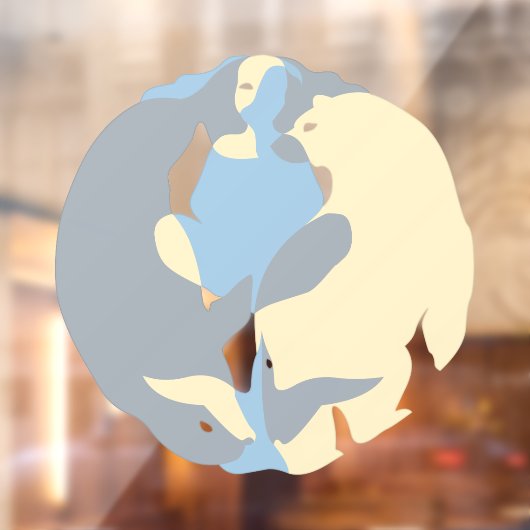 Tribal Decal Bear Whale Art Window Fensteraufkleber (Blatt 2)