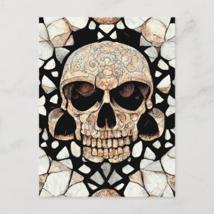 Tribal Decorative Ornament Mayan Skull Art Postkarte