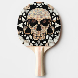 Tribal Decorative Ornament Mayan Skull Art Tischtennis Schläger