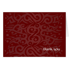 TRIBAL DESIGN Bar Bat Mitzvah Dankeschön Karte