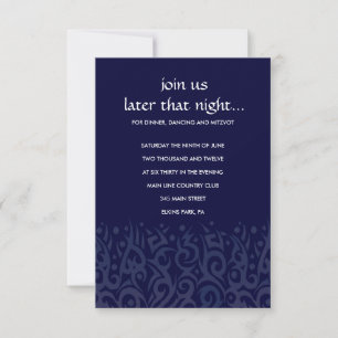 TRIBAL DESIGN Bar Bat Mitzvah Party Card Blau Einladung
