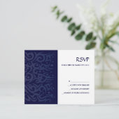 TRIBAL DESIGN Bar Bat Mitzvah Reply Card Blue RSVP Karte (Stehend Vorderseite)
