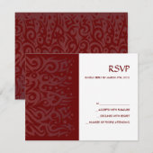 TRIBAL DESIGN Bar Bat Mitzvah Reply Card Schokolad RSVP Karte (Vorne/Hinten)