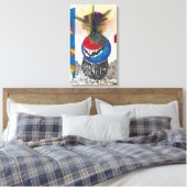 "Tribal Design Blue" Fine Art Canvas Print Leinwanddruck (Insitu (Schlafzimmer))