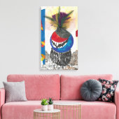 "Tribal Design Blue" Fine Art Canvas Print Leinwanddruck (Insitu (Wohnzimmer))