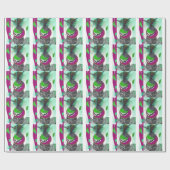 Tribal Design Green Geschenkpapier (Flach)