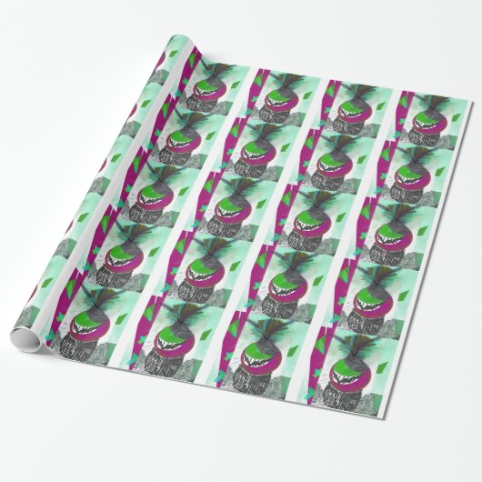 Tribal Design Green Geschenkpapier (Ungerollt)