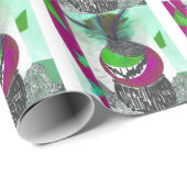 Tribal Design Green Geschenkpapier (Rolleneckpunkt)